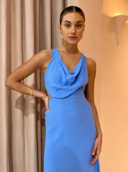 One Fell Swoop Zoe Midi Dress Blue Size 8 for rent on The Volte - image 4