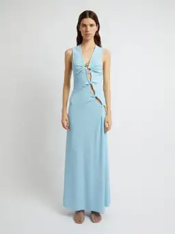 Christopher Esber Chasm Cay Buckle Dress Blue Calcite Size 6  for rent on The Volte - image 1