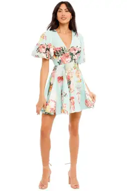 Hemant & Nandita Sage Skater Dress Multi Print Size 10 for rent on The Volte - image 1