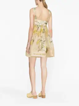 Zimmermann Coaster Strapless Ruched Mini Dress Floral Print Size 1/Au 10 for rent on The Volte - image 2