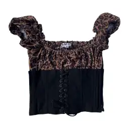 I AM GIA Leopard Rhia Corset Crop Top Size S/Au 8 for rent on The Volte - image 3