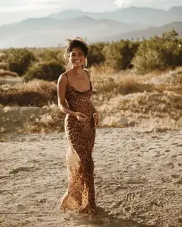 Rat and Boa Valentina Dress Leopard Print Size 6