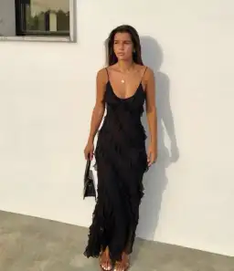 Rat & Boa Selena Ruffle Cecelia Dress Black Size 10 for rent on The Volte - image 7