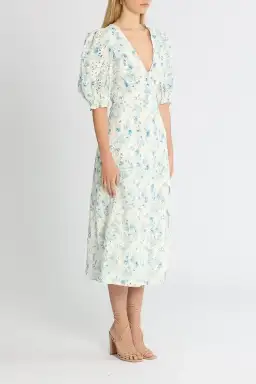 Mink Pink Zephyr Midi Dress Blue Print size 16 for rent on The Volte - image 2