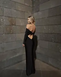 Effie Kats Gwen Gown Black Size M / AU 10 for rent on The Volte - image 3