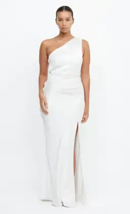 Bec & Bridge The Dreamer ASYM Maxi Dress Ivory Size XL / AU 14