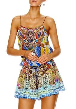 Camilla Bohemian Bounty Shoestring Strap Playsuit Blue Size 14 for rent on The Volte - image 1