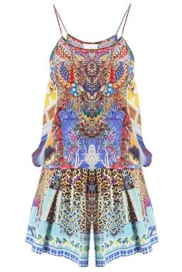Camilla Bohemian Bounty Shoestring Strap Playsuit Blue Size 14 for rent on The Volte - image 2