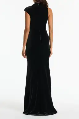 Carla Zampatti Velvet Button Gown Black Size 8  for rent on The Volte - image 3