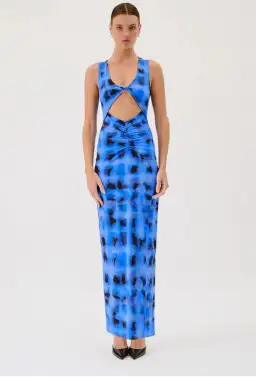 Suboo Sleeveless Reversible Twist Front Maxi Dress Blue Size 8 for rent on The Volte - image 1