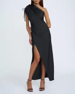 By Johnny One Shoulder Jasmine Dress Black Size 10 for rent on The Volte - image 4