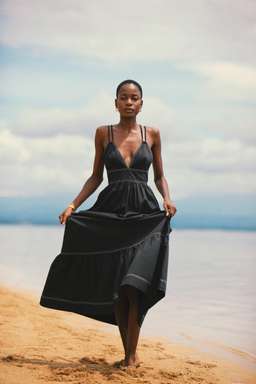 POSSE LOTUS DRESS - BLACK