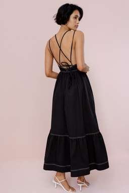 POSSE LOTUS DRESS - BLACK