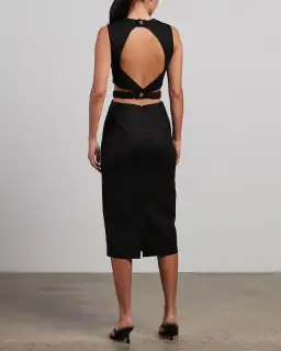 Pasduchas Piquant Midi Dress Black Size 10 for rent on The Volte - image 4