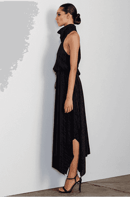 Shona Joy Yasmin Funnel dress black size 12