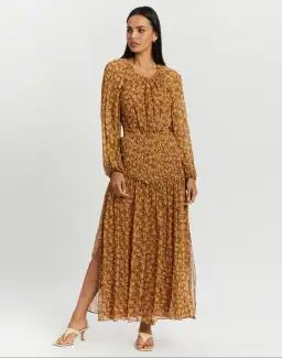 Shona Joy Sunset Cut Out Backless Midi Dress Floral Size 6 for rent on The Volte - image 1