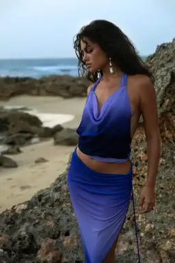 Rat & Boa Nova Top & Atlantis Skirt Set Blue Ombre Size S / AU 8 for rent on The Volte - image 2