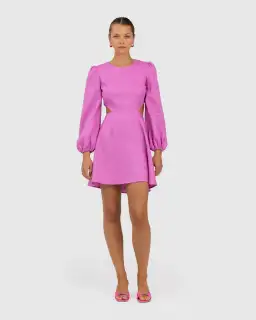 The Wolf Gang Safi Linen Cut Out Dress Pink Size XXS/Au 4 for rent on The Volte - image 1