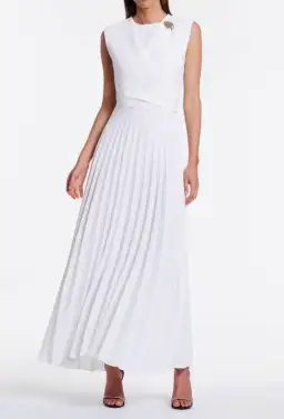 Carla Zampatti White Wrapped Up Maxi Dress White Size 10 for rent on The Volte - image 1