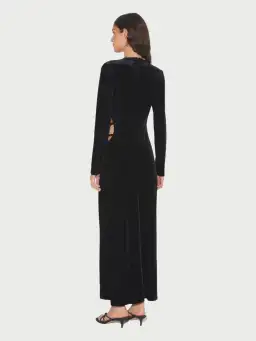 Hansen & Gretel Cortina Velvet Maxi Dress Black Size 12 for rent on The Volte - image 2