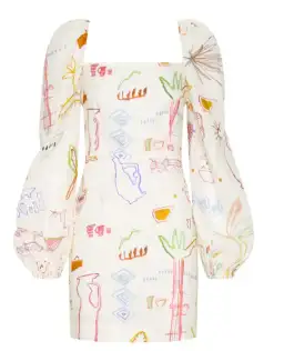 Kate Ford Willow Puff Mini Dress Print Size 10 for rent on The Volte - image 4