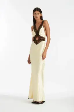 Sir the Label Aries Cut Out Gown Dress Lemon Yellow Gown Size 1 / AU 8