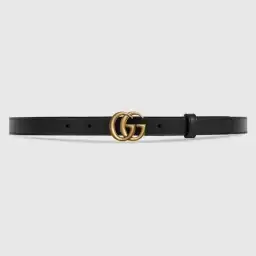 Gucci GG Small Leather Belt In Black  for rent on The Volte - image 1