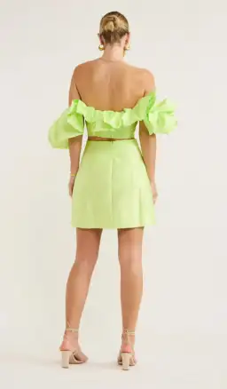 Alemais Suzi Off Shoulder Mini Green Size AU 10 for rent on The Volte - image 2