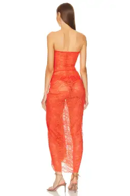 Natalie Rolt Naomi Dress Tangerine Size 8  for rent on The Volte - image 2