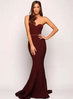 Elle Zeitoune Arianna Gown Wine Size 6 for rent on The Volte - image 1