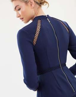 Keepsake the Label Wild Things Long Sleeve Dress Navy for rent on The Volte - image 5