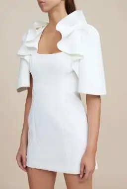 Acler Gwynne Dress in Cream Size AU 8 for rent on The Volte - image 3