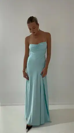 HNTR The Label Gaia Gown in Aqua Size S / AU 8