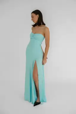 HNTR The Label Gaia Gown in Aqua Size S / AU 8
