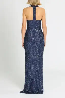 Langhem Julia Evening Gown Blue Size AU 8 for rent on The Volte - image 3