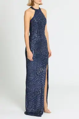 Langhem Julia Evening Gown Blue Size AU 8 for rent on The Volte - image 2