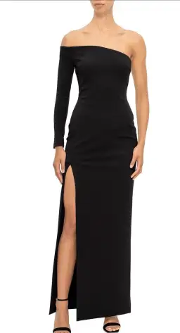 Solace London Palmer One Shoulder Maxi Dress in Black Size 12 for rent on The Volte - image 2