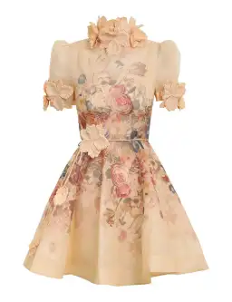 Zimmermann Luminosity Liftoff Flower Mini Dress Morisot Cream Size 0 / AU 8 for rent on The Volte - image 2