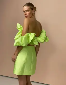 Alemais Suzi Off Shoulder Midi Dress Green Size 10 for rent on The Volte - image 5