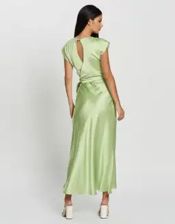 Bec & Bridge Apple Eyes Wrap Midi Dress Green Size 8  for rent on The Volte - image 2