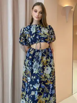 Sir the Lable Lillian Puff Sleeve Maxi Dress Floral Size 12 for rent on The Volte - image 3