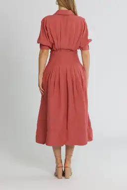Aje Nova Shirt Midi Dress Dusty Rose Size 8  for rent on The Volte - image 3