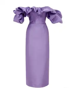 Alemais Suzi Off Shoulder Midi Dress Violet Size 10 for rent on The Volte - image 3
