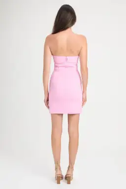 Kookai Oyster Strapless Mini Dress Pink Size 10 for rent on The Volte - image 2