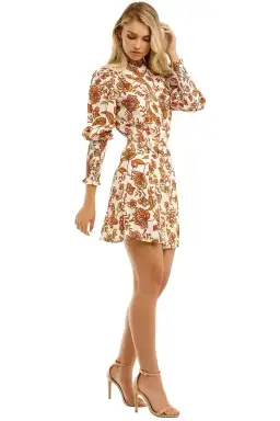 Nicholas Agadir Dress Ivory Paisley Floral/Cream Print Size 12 for rent on The Volte - image 2