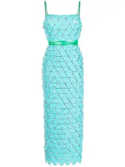 Rachel Gilbert Cindy Panelled Maxi Gown Aqua Size 0 / AU 6 for rent on The Volte - image 4
