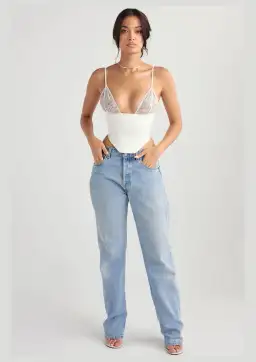 House of CB Emilee Satin and Lace Corset Ivory Size S / AU 8 for rent on The Volte - image 1