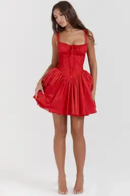 House Of CB Pietra Corset Mini Dress Red Size XS / AU 4-6 for rent on The Volte - image 8