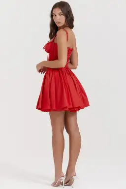 House Of CB Pietra Corset Mini Dress Red Size XS / AU 4-6 for rent on The Volte - image 3