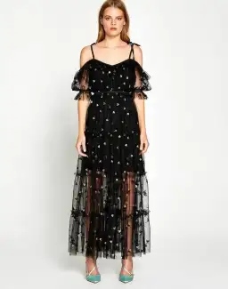 Alice McCall Moon Lover Midi Dress Black Size 8 AU for rent on The Volte - image 1